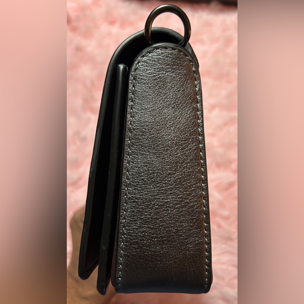 COACH SIGNATURE LEATHER DINKY - METALLIC GRAPHITE - Picture 5 of 11